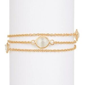 RIVKA FRIEDMAN 18K Gold Clad Multiple Row Bracelet
